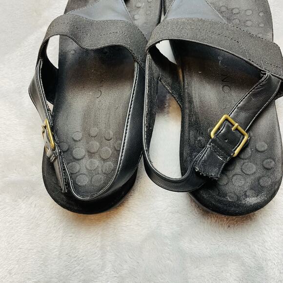 Vionic Womens Danita Sandals Womens 8.5 Black Buckle Slingback Comfort Thongs - Picture 5 of 8